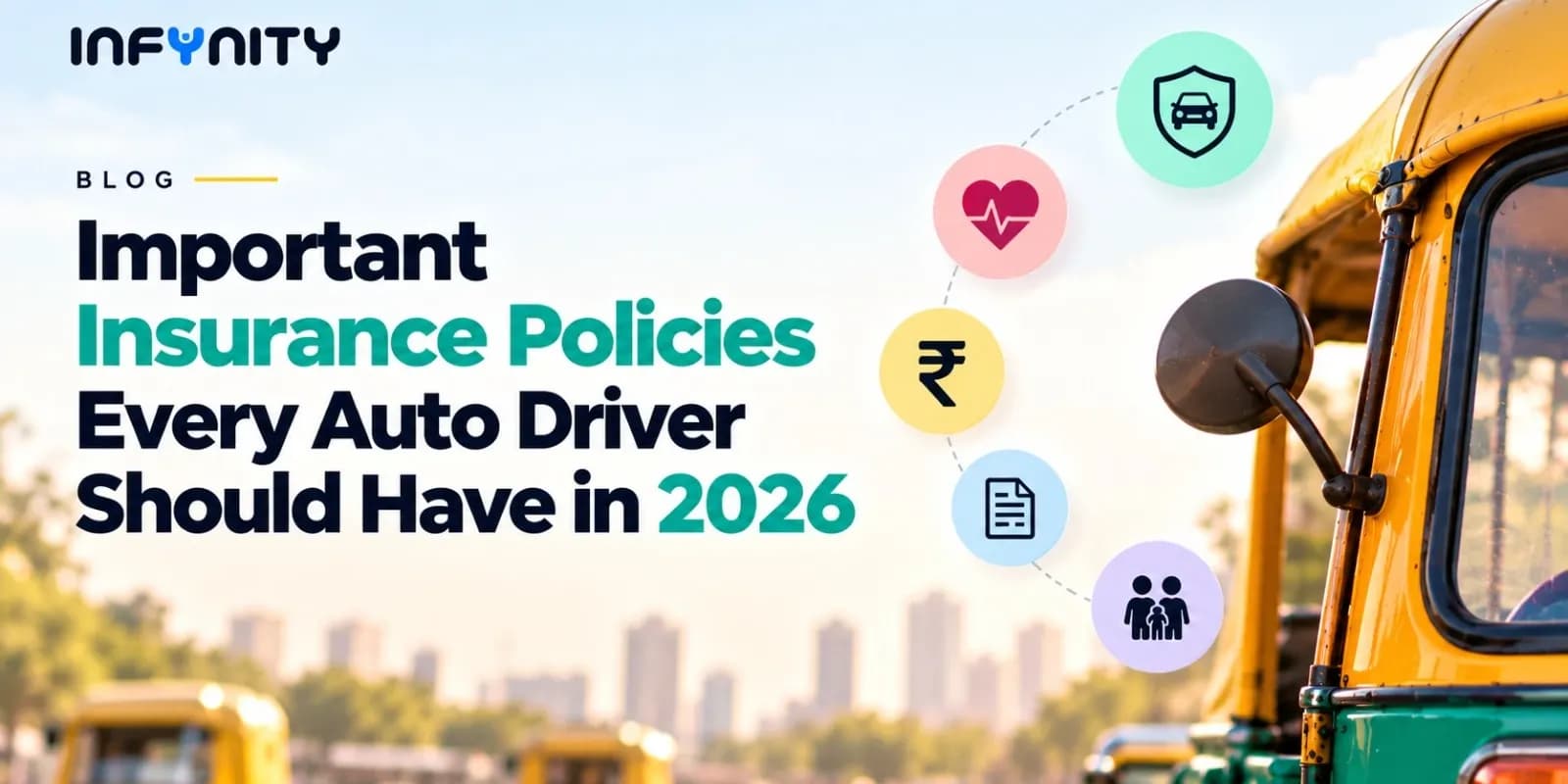 Auto driver with insurance protection and Infynity app