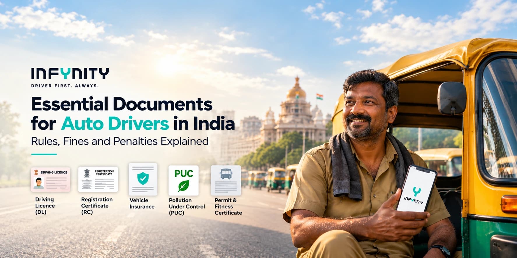 Essential documents required for auto-rickshaw drivers in India